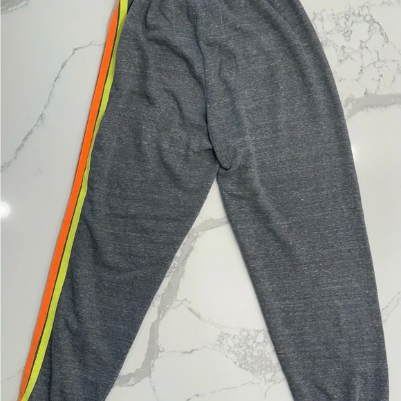 Aviator Nation Gray Track Pants with Rainbow Stripes - Picture 5 of 5